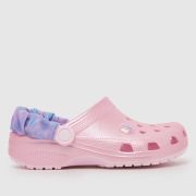 Crocs Pale Pink Classic Scrunchie Shell Clog Girls Youth Sandals