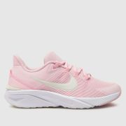 Nike Pale Pink Star Runner 4 Girls Youth Trainers