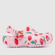 Crocs Pink Multi Classic Cherry Clog Girls Toddler Sandals