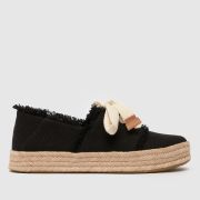 TOMS Carolina Lace Up Flats in Black