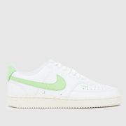 Nike Court Vision Trainers in White & Green