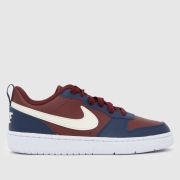 Nike Burgundy Court Borough Low Boys Youth Trainers