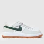 Nike White & grey Force 1 Low EasyOn Boys Junior Trainers