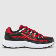 Nike Red Multi P-6000 Boys Youth Trainers