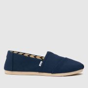 TOMS Alp Cotton Flats in Navy