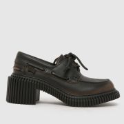 CAMPER Pix London Heeled Boat Flats in Dark Brown