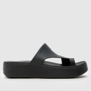 Crocs Getaway Platform Toe Loop Sandals in Black