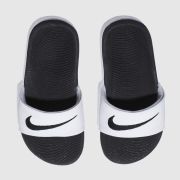 Nike White & Black Kawa Junior Sandals