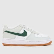 Nike White & grey Air Force 1 Boys Youth Trainers