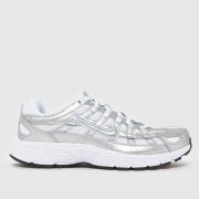 Nike White & Silver P-6000 Youth Trainers