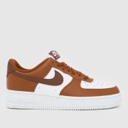 Nike Air Force 1 Trainers in Brown & White