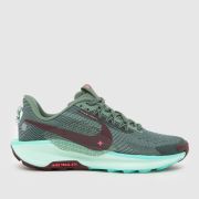 Nike Green Multi Pegasus Trail 5 Youth Trainers