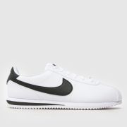 Nike White & Black Cortez Youth Trainers