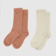 Nike Off-White Multi Cozy Crew Sock 2 PK