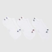 PUMA White Multi Trainer Socks 3 Pack