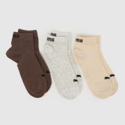 PUMA Multi Quarter Socks 3 Pack