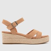 TOMS Audrey Wedge Sandals in Beige TOMS Audrey Wedge Sandals in Beige