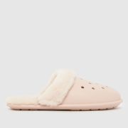 Crocs Classic Fuzz Slippers in Pale Pink Crocs Classic Fuzz Slippers in Pale Pink