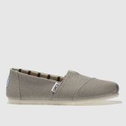 TOMS Alp Heritage Canvas Flats in Light Grey TOMS Alp Heritage Canvas Flats in Light Grey