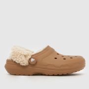 Crocs Classic Fleece Lined Clog Sandals in Brown Crocs Classic Fleece Lined Clog Sandals in Brown