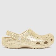 Crocs Classic Chunky Glitter Clog Sandals in Gold Crocs Classic Chunky Glitter Clog Sandals in Gold