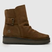 Fly London Rogi Ruched Boots in Brown Fly London Rogi Ruched Boots in Brown