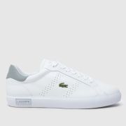 Lacoste Powercourt 2.0 Trainers in White & grey