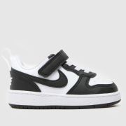 Nike White & Black Court Borough Toddler Trainers Nike White & Black Court Borough Toddler Trainers