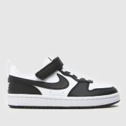 Nike White & Black Court Borough Low Junior Trainers Nike White & Black Court Borough Low Junior Trainers
