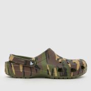 Crocs Classic Camo Clog Sandals in Green Multi Crocs Classic Camo Clog Sandals in Green Multi