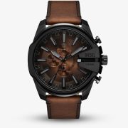 Diesel Mens Mega Chief Chronograph Brown Leather Strap Watch DZ4692 Diesel Mens Mega Chief Chronograph Brown Leather Strap Watch DZ4692