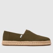 TOMS Alpargata Rope 2.0 Shoes in Khaki TOMS Alpargata Rope 2.0 Shoes in Khaki