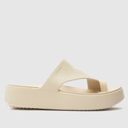 Crocs Getaway Toe Loop Sandals in Beige
