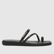 Crocs Miami Studded Toe Loop Sandals in Black
