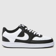 Nike Court Vision Low Trainers in Black & White