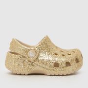 Crocs Gold Littles Glitter Clog Girls Baby Sandals