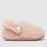 Crocs Pale Pink Classic Cozzzy Girls Toddler Slippers