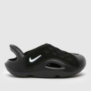 Nike Black & White Aqua Swoosh Toddler Sandals