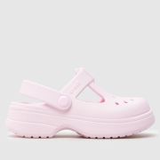 Crocs Pale Pink Classic Mary Jane Clog Girls Junior Sandals