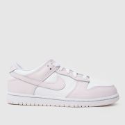 Nike White & Purple Dunk Low Girls Junior Trainers