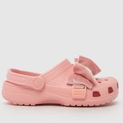 Crocs Pale Pink Classic Velvet Bow Clog Girls Youth Sandals Crocs Pale Pink Classic Velvet Bow Clog Girls Youth Sandals