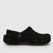 Crocs Black Classic Velvet Clog Girls Youth Sandals