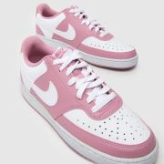 Nike Court Vision Trainers in White & Pink Nike Court Vision Trainers in White & Pink