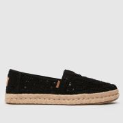TOMS Alpargata Rope 2.0 Flats in Black