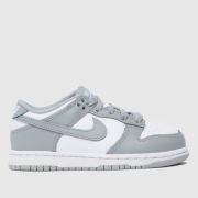 Nike White & grey Dunk Low Junior Trainers