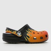 Crocs Black Multi Classic Flames Clog Boys Toddler Sandals
