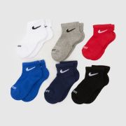 Nike Multi Kids Basic Quarter Sock 6 Pk