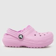 Crocs Pink Classic Lined Clog Girls Toddler Sandals