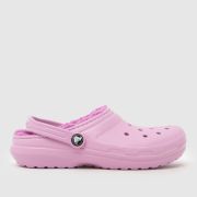 Crocs Pink Classic Lined Clog Girls Youth Sandals
