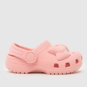 Crocs Pale Pink Classic Velvet Bow Clog Girls Toddler Sandals